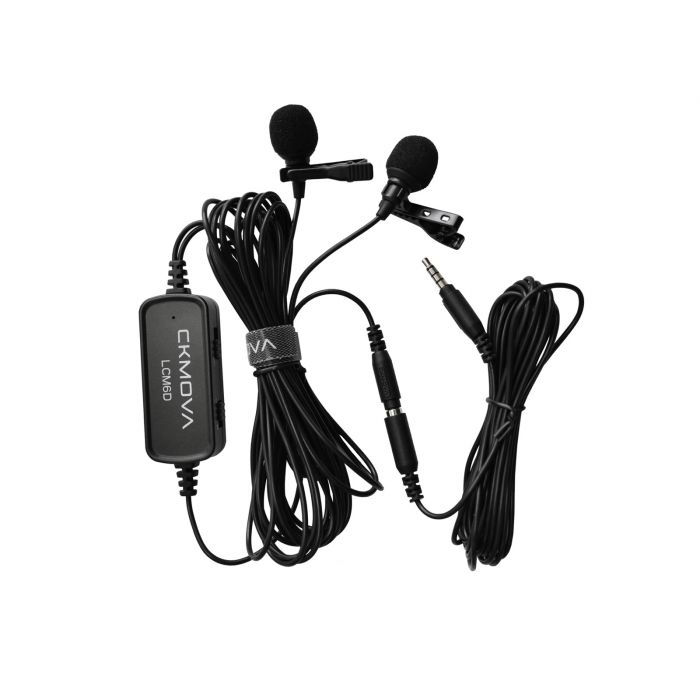CKMOVA LCM6D - podwójny mikrofon krawatowy do kamer i smartphonów
