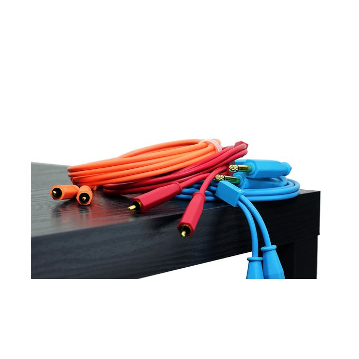 DJ TECHTOOLS- Chroma Cabels Audio RCA -JACK (6,3mm) 1,5 m- niebieski