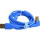 DJ TECHTOOLS- Chroma Cable USB 1.5 m- łamany- niebieski