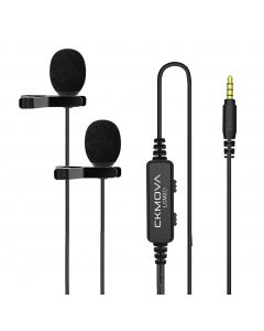 CKMOVA LCM2D - podwójny mikrofon krawatowy do kamer i smartphonów