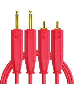 DJ TECHTOOLS- Chroma Cabels Audio RCA -JACK (6,3mm) 1,5 m- czerwony