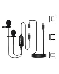 CKMOVA LCM6CD - podwójny mikrofon krawatowy na USB C