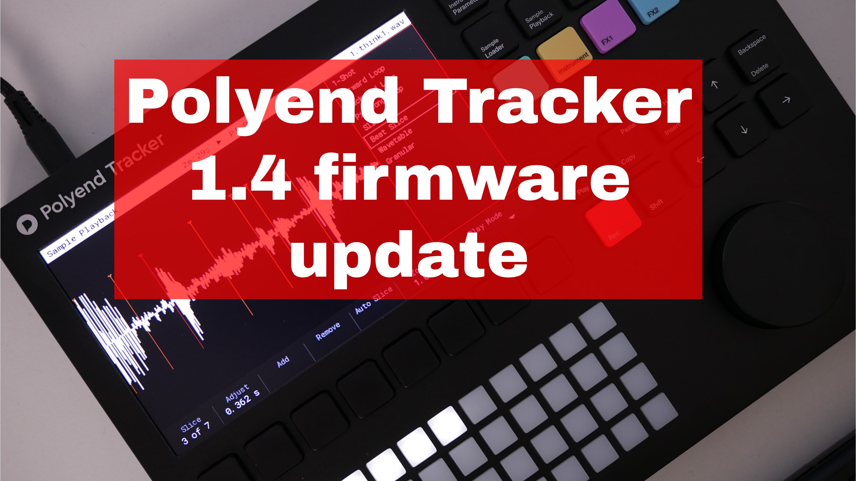 Polyend Tracker - firmware update 1.4